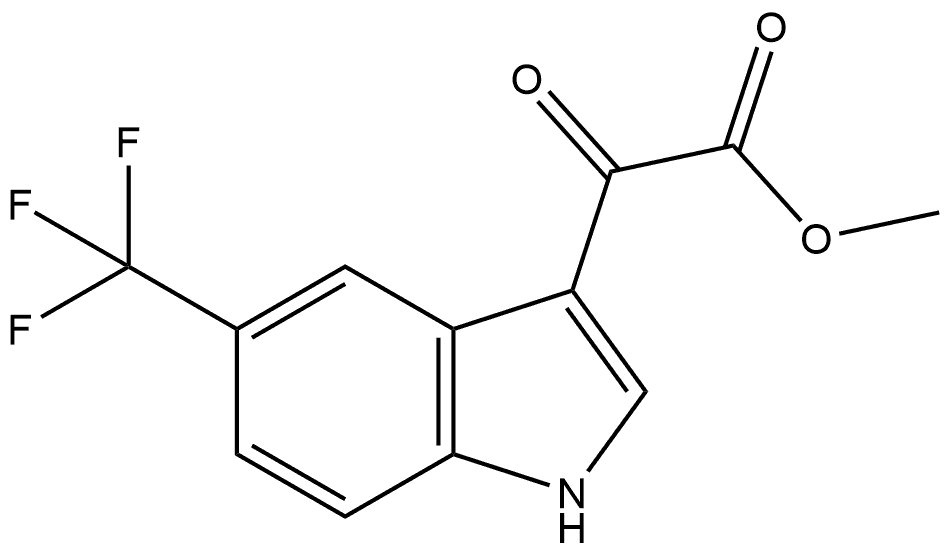 1H-Indole-3-acetic acid, α-oxo-5-(trifluoromethyl)-, methyl ester Struktur