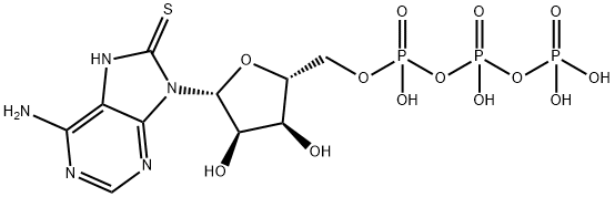 Adenosine 5'-(tetrahydrogen triphosphate), 7,8-dihydro-8-thioxo- Struktur