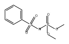 Phosphoramidic acid, N-(phenylsulfonyl)-, dimethyl ester Struktur