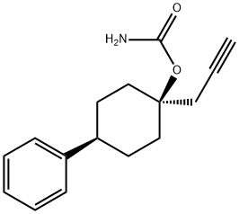 1-(2-Propynyl)-4β-phenyl-1α-cyclohexanol carbamate Struktur