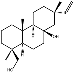 1-Phenanthrenemethanol, 7-ethenyltetradecahydro-8a-hydroxy-1,4a,7-trimethyl-, (1S,4aS,4bR,7S,8aR,10aR)- Struktur