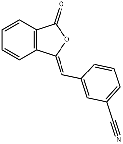 Benzonitrile, 3-[(Z)-(3-oxo-1(3H)-isobenzofuranylidene)methyl]- Struktur