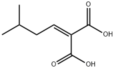 Propanedioic acid, 2-(3-methylbutylidene)- Struktur