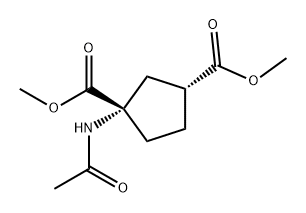 1,3-Cyclopentanedicarboxylic acid, 1-(acetylamino)-, dimethyl ester, (1S,3R)- (9CI)