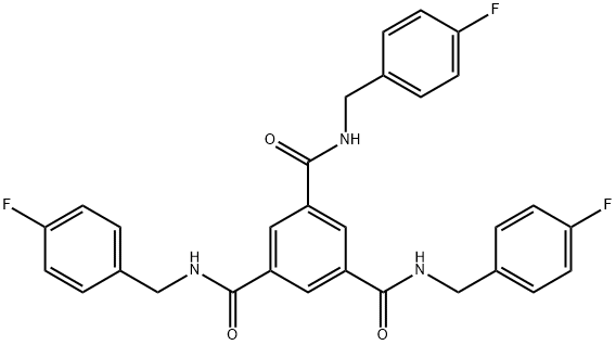 N~1~,N~3~,N~5~-tris(4-fluorobenzyl)-1,3,5-benzenetricarboxamide Struktur