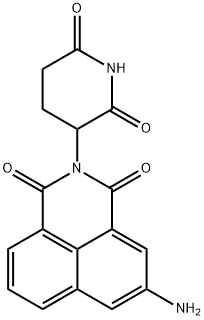 1H-Benz[de]isoquinoline-1,3(2H)-dione, 5-amino-2-(2,6-dioxo-3-piperidinyl)- Struktur