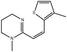 Pyrimidine, 1,4,5,6-tetrahydro-1-methyl-2-[2-(3-methyl-2-thienyl)ethenyl]-, (Z)- (9CI) Struktur