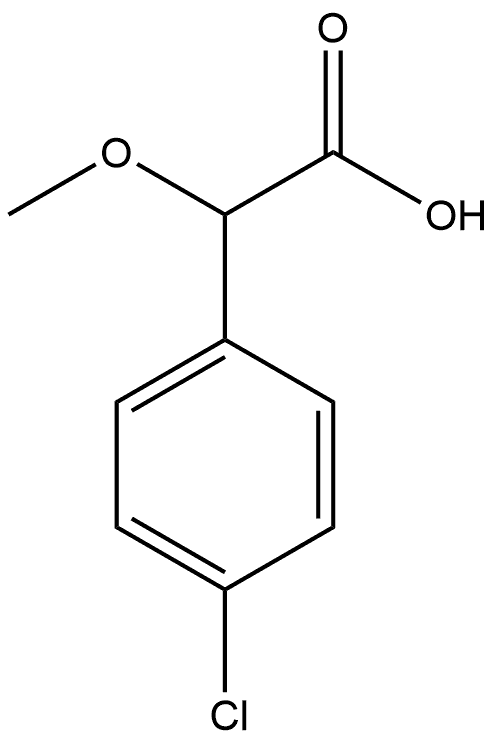 Benzeneacetic acid, 4-chloro-α-methoxy- Struktur