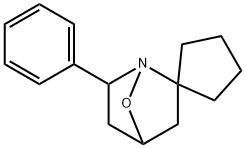 2-phenyl-7-oxa-1-azabicyclo[2.2.1]heptane-6-spiro-1'-cyclopentane Struktur