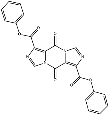 5H,10H-Diimidazo[1,5-a:1',5'-d]pyrazine-1,6-dicarboxylic acid, 5,10-dioxo-, 1,6-diphenyl ester Struktur