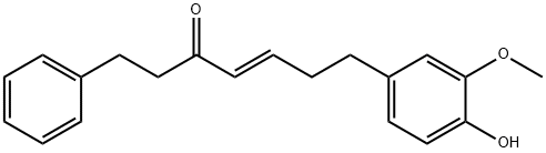 (E)-7-(4-HYDROXY-3-METHOXYPHENYL)-1-PHENYLHEPT-4-EN-3-ONE, 478314-07-7, 結構式