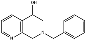 1,7-Naphthyridin-5-ol, 5,6,7,8-tetrahydro-7-(phenylmethyl)- Struktur