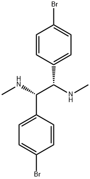 (1S,2S)-1,2-bis(4-bromophenyl)-N1,N2-dimethylethane-1,2-diamine Struktur