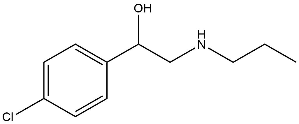 Benzenemethanol, 4-chloro-α-[(propylamino)methyl]- Struktur