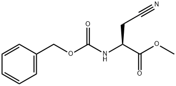 Propanoic acid, 3-cyano-2-[[(phenylmethoxy)carbonyl]amino]-, methyl ester, (2S)- Struktur