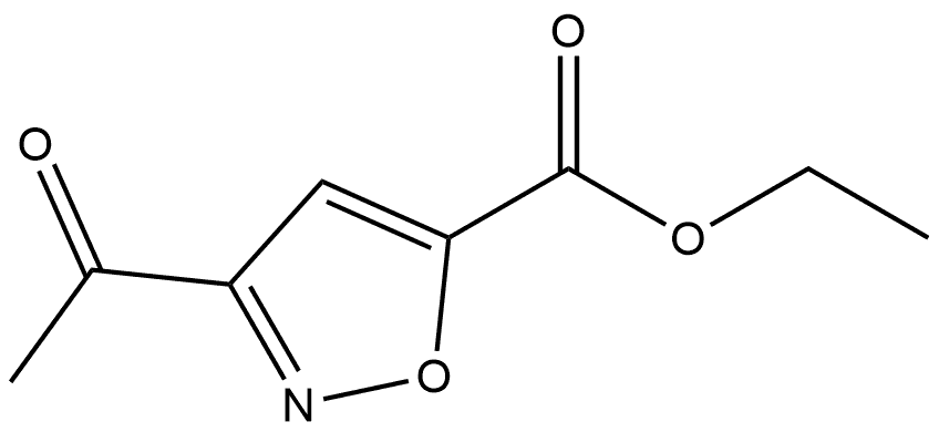 5-Isoxazolecarboxylic acid, 3-acetyl-, ethyl ester Struktur