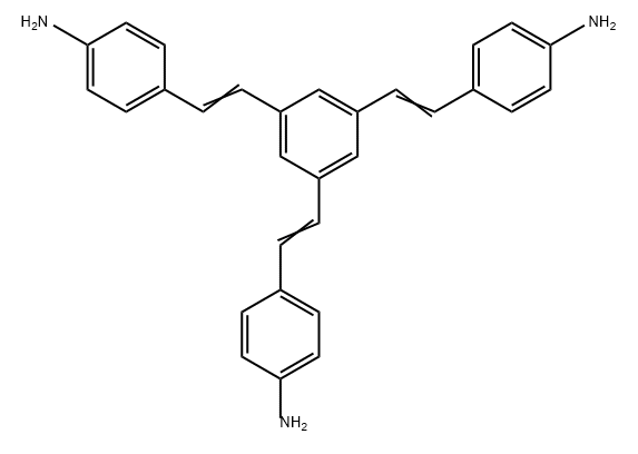 Benzenamine, 4,4',4''-(1,3,5-benzenetriyltri-2,1-ethenediyl)tris- (9CI) Struktur