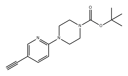 1-Piperazinecarboxylic acid, 4-(5-ethynyl-2-pyridinyl)-, 1,1-dimethylethyl ester Struktur