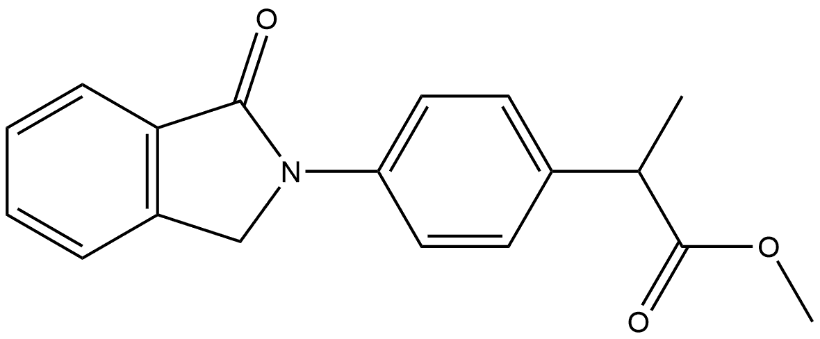 Benzeneacetic acid, 4-(1,3-dihydro-1-oxo-2H-isoindol-2-yl)-α-methyl-, methyl ester Struktur