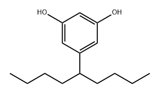 1,3-Benzenediol, 5-(1-butylpentyl)- Struktur