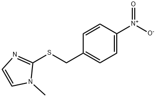 1H-Imidazole, 1-methyl-2-[[(4-nitrophenyl)methyl]thio]- Struktur