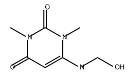 2,4(1H,3H)-Pyrimidinedione, 6-(hydroxymethylamino)-1,3-dimethyl- Structure