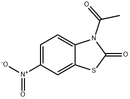 2(3H)-Benzothiazolone, 3-acetyl-6-nitro- Struktur