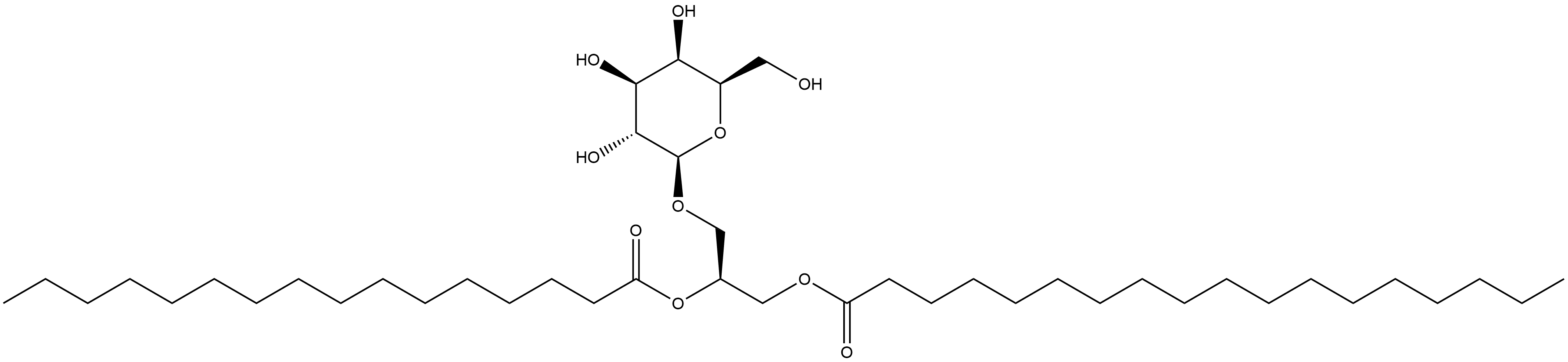 β-D-Galactopyranoside, (2S)-2-[(1-oxohexadecyl)oxy]-3-[(1-oxooctadecyl)oxy]propyl Struktur