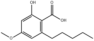 Benzoic acid, 2-hydroxy-4-methoxy-6-pentyl- Struktur