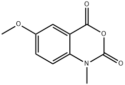 2H-3,1-Benzoxazine-2,4(1H)-dione, 6-methoxy-1-methyl- Struktur