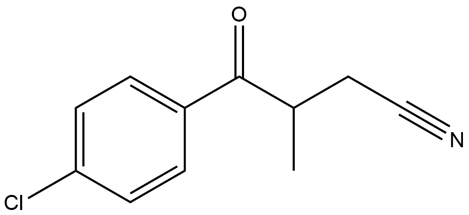 Benzenebutanenitrile, 4-chloro-β-methyl-γ-oxo- Struktur