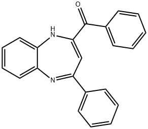 Phenyl(4-phenyl-1h-1,5-benzodiazepin-2-yl)methanone Struktur