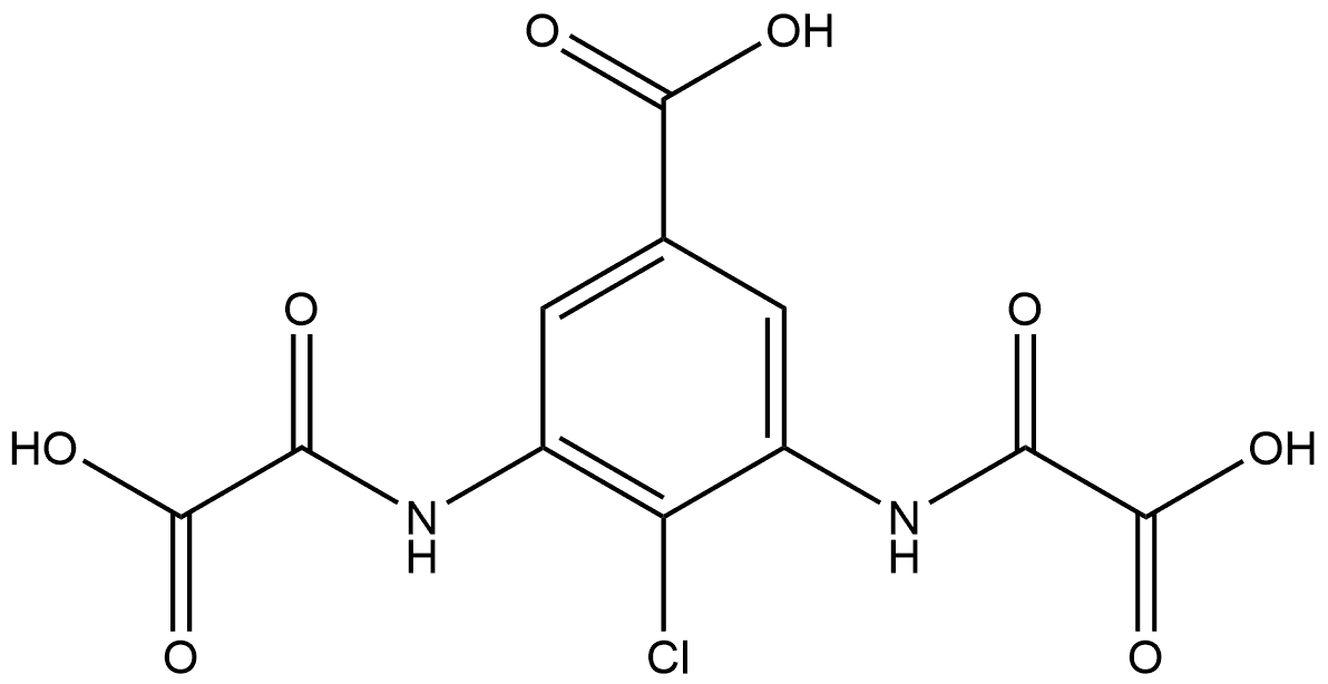 3,5-Bis[(carboxycarbonyl)amino]-4-chlorobenzoic acid Struktur