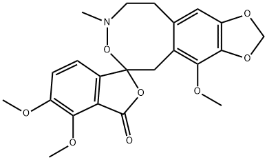 Spiro[6H-1,3-dioxolo[4,5-i][3,4]benzoxazocine-6,1'(3'H)-isobenzofuran]-3'-one, 5,8,9,10-tetrahydro-4,4',5'-trimethoxy-8-methyl- (9CI) Struktur