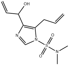 1H-Imidazole-1-sulfonamide, 4-(1-hydroxy-2-propen-1-yl)-N,N-dimethyl-5-(2-propen-1-yl)- Struktur