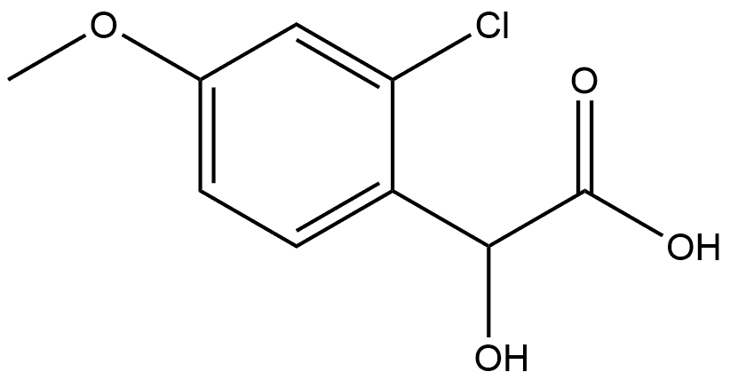 Benzeneacetic acid, 2-chloro-α-hydroxy-4-methoxy- Struktur