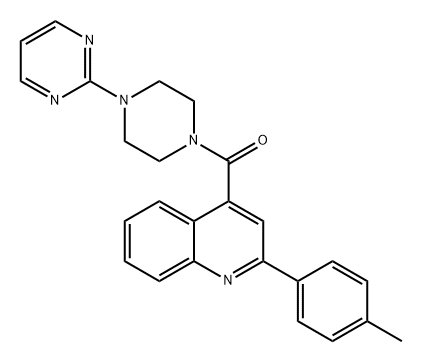 Methanone, [2-(4-methylphenyl)-4-quinolinyl][4-(2-pyrimidinyl)-1-piperazinyl]- Struktur