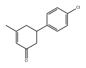 2-Cyclohexen-1-one, 5-(4-chlorophenyl)-3-methyl- Struktur