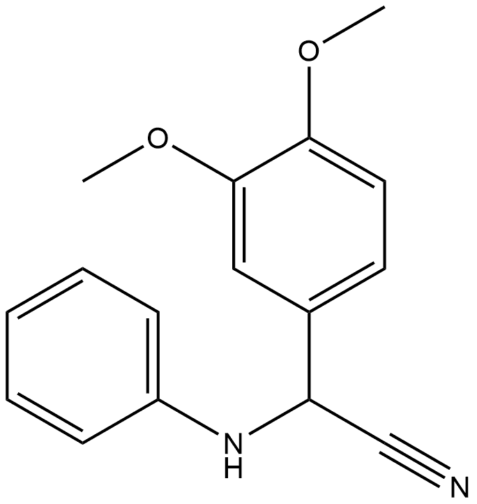 Benzeneacetonitrile, 3,4-dimethoxy-α-(phenylamino)- Struktur