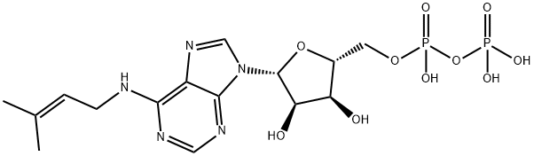 Adenosine 5'-(trihydrogen diphosphate), N-(3-methyl-2-buten-1-yl)- Struktur