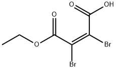 2-Butenedioic acid, 2,3-dibromo-, monoethyl ester, (Z)- (9CI) Struktur