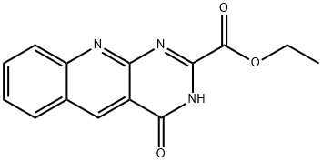 Pyrimido[4,5-b]quinoline-2-carboxylic acid, 3,4-dihydro-4-oxo-, ethyl ester Struktur