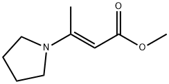 2-Butenoic acid, 3-(1-pyrrolidinyl)-, methyl ester, (2E)- Struktur