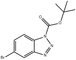 1H-Benzotriazole-1-carboxylic acid, 5-bromo-, 1,1-dimethylethyl ester Struktur