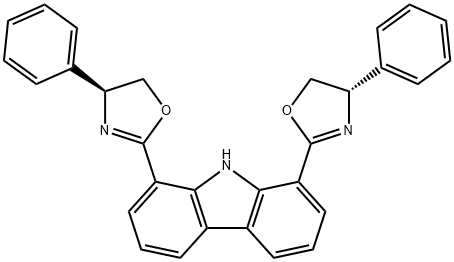 9H-Carbazole, 1,8-bis[(4S)-4,5-dihydro-4-phenyl-2-oxazolyl]- Struktur