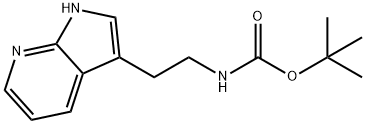 Carbamic acid, [2-(1H-pyrrolo[2,3-b]pyridin-3-yl)ethyl]-, 1,1-dimethylethyl ester (9CI) Struktur