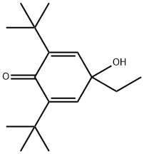 2,5-Cyclohexadien-1-one, 2,6-bis(1,1-dimethylethyl)-4-ethyl-4-hydroxy- Struktur