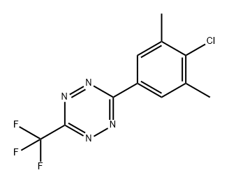 1,2,4,5-Tetrazine, 3-(4-chloro-3,5-dimethylphenyl)-6-(trifluoromethyl)- Struktur