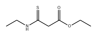 Propanoic acid, 3-(ethylamino)-3-thioxo-, ethyl ester Struktur