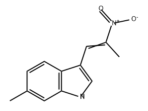 1H-Indole, 6-methyl-3-(2-nitro-1-propen-1-yl)- Struktur